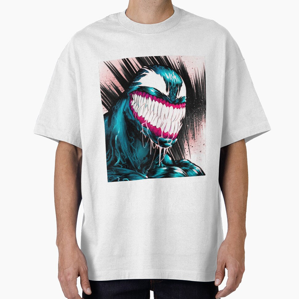 Blue Black Carnage Casual Print T-Shirt