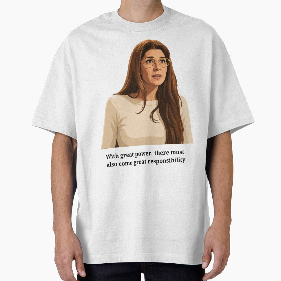 Aunt May spiderman inspired vector art | Inspirational Responsibility Typography | Comic Inspired Design Vintage-Inspired T-Shirt