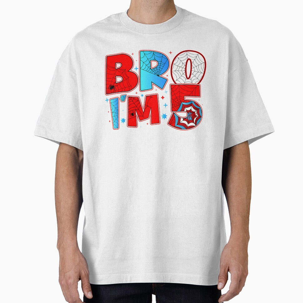 Bro Im 5 Spider Theme Party Birthday Boy 5Th Years Old Kids Classic Graphic Shirt