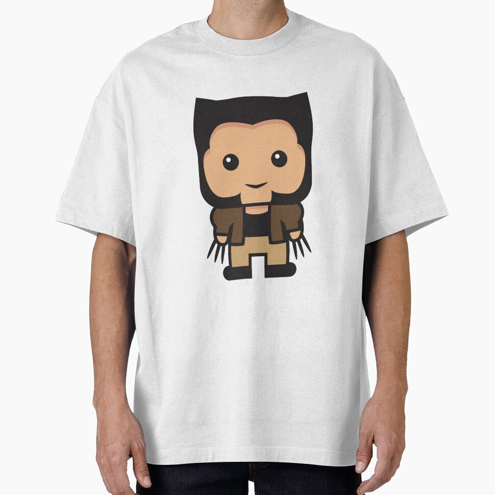 Cute Clawed Mutant Hero Chibi Sticker | Cartoon Comic Characte | Minimal Comic Style Design Everyday Graphic Tee