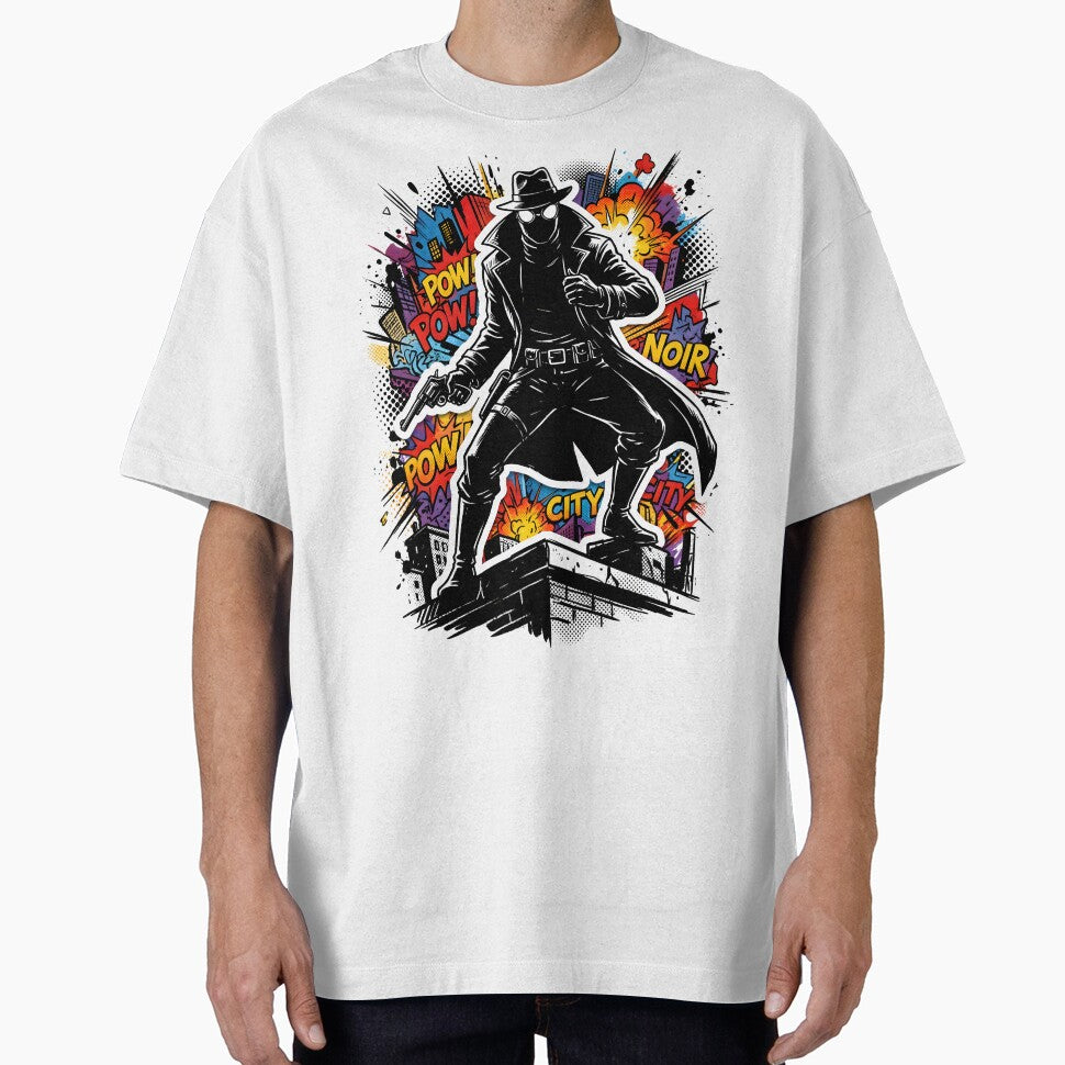 Brooding Noir But Make It Colorful Retro Style Tee