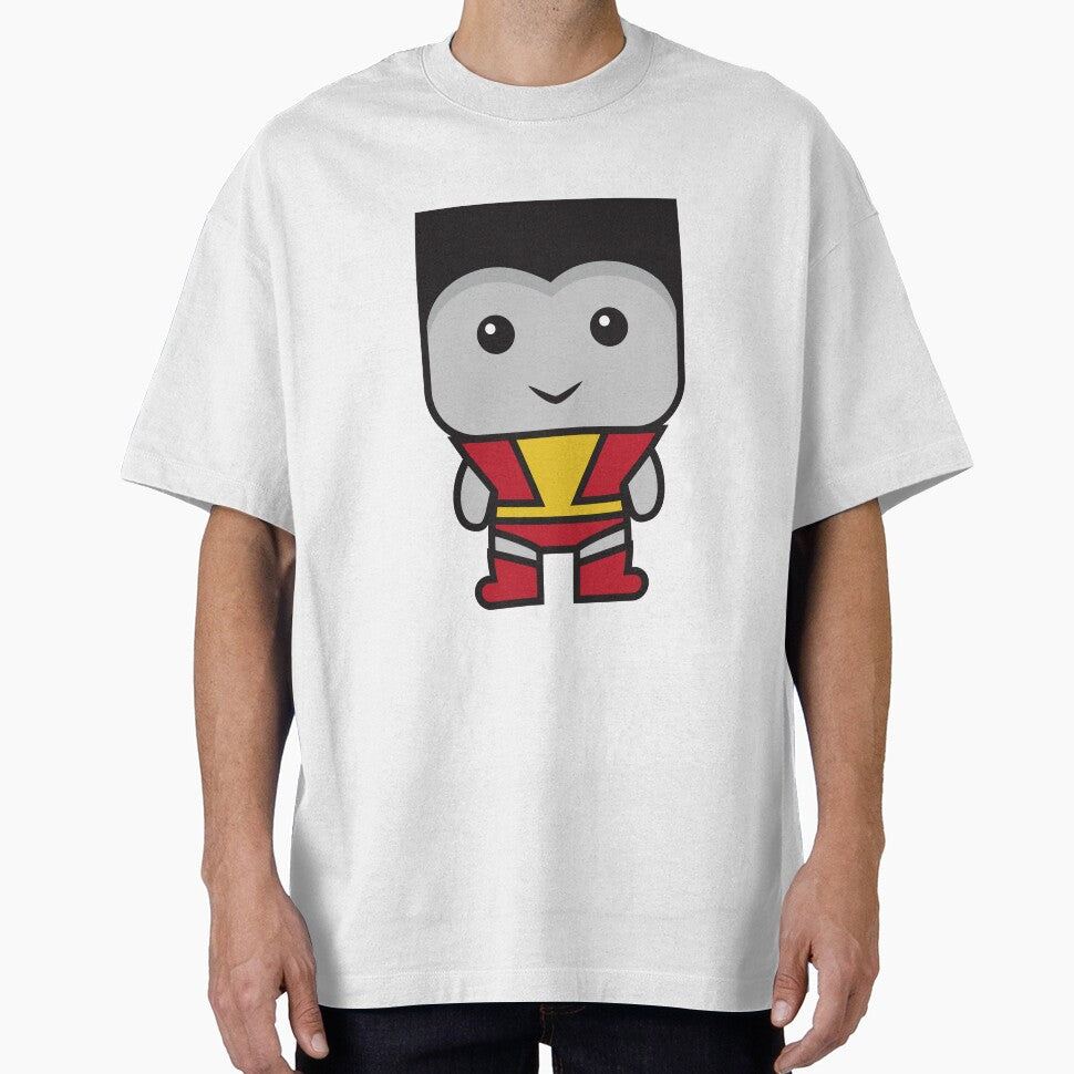 Cute Colossus X-Men Chibi Sticker | Marvel Superhero Cartoon Character Casual Print T-Shirt