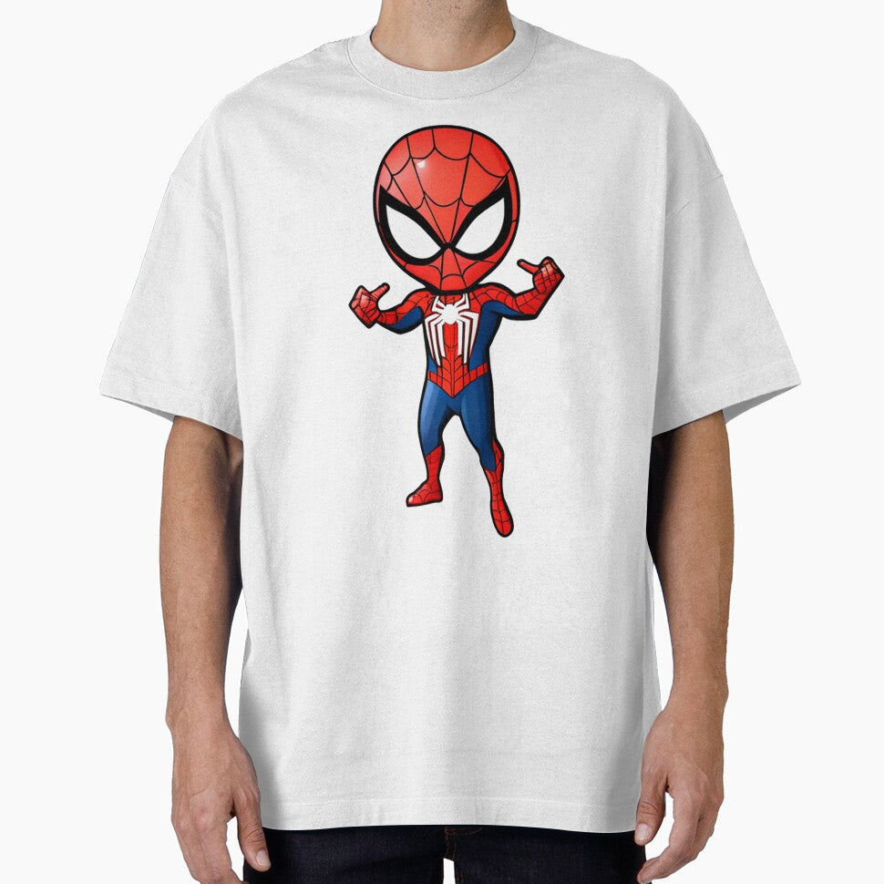 Chibi Spidey Flipping the Bird Classic Graphic Shirt