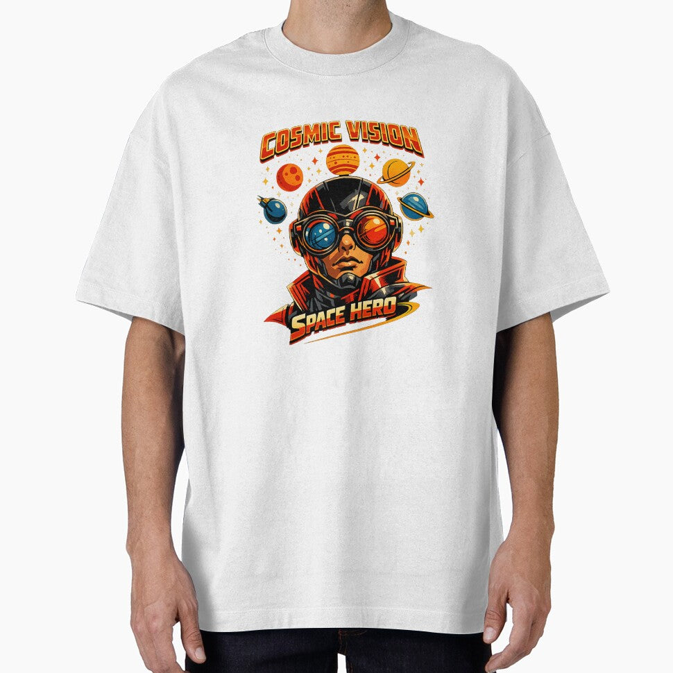 Cosmic Vision Space Hero Retro Comic Sci-Fi Vintage Art Vintage-Inspired T-Shirt