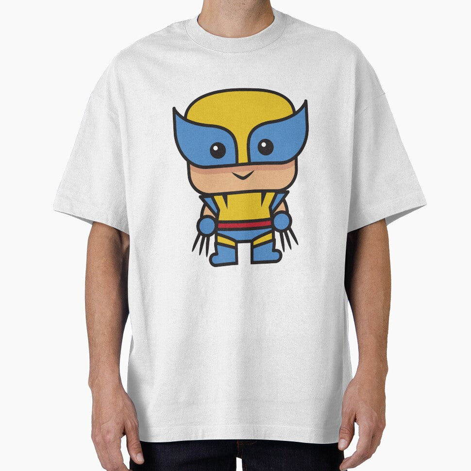 Cute Claw Hero Chibi ÿ Kawaii Mutant Superhero Cartoon | Minimal Comic Style Design Casual Print T-Shirt