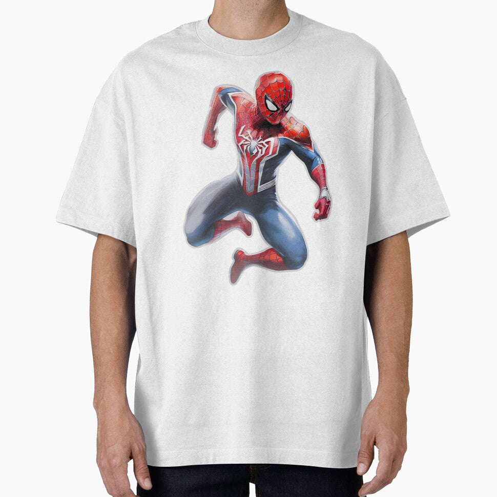Copy of Spidey Jump Yellow Background Vintage-Inspired T-Shirt