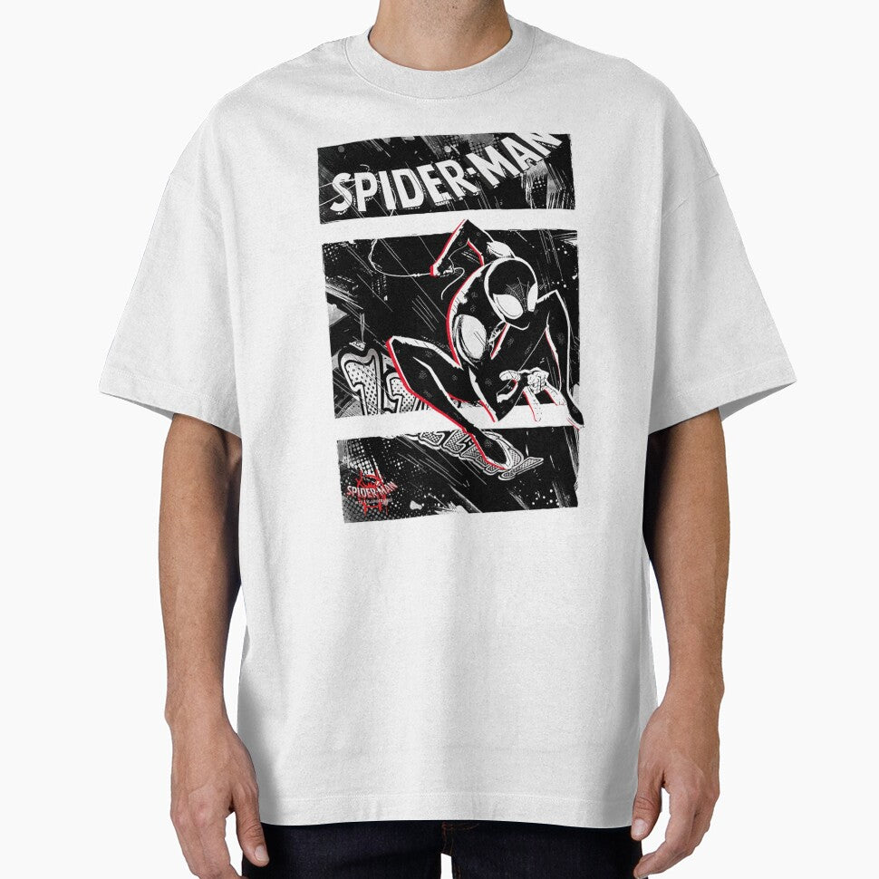 Black Spidy Casual Print T-Shirt