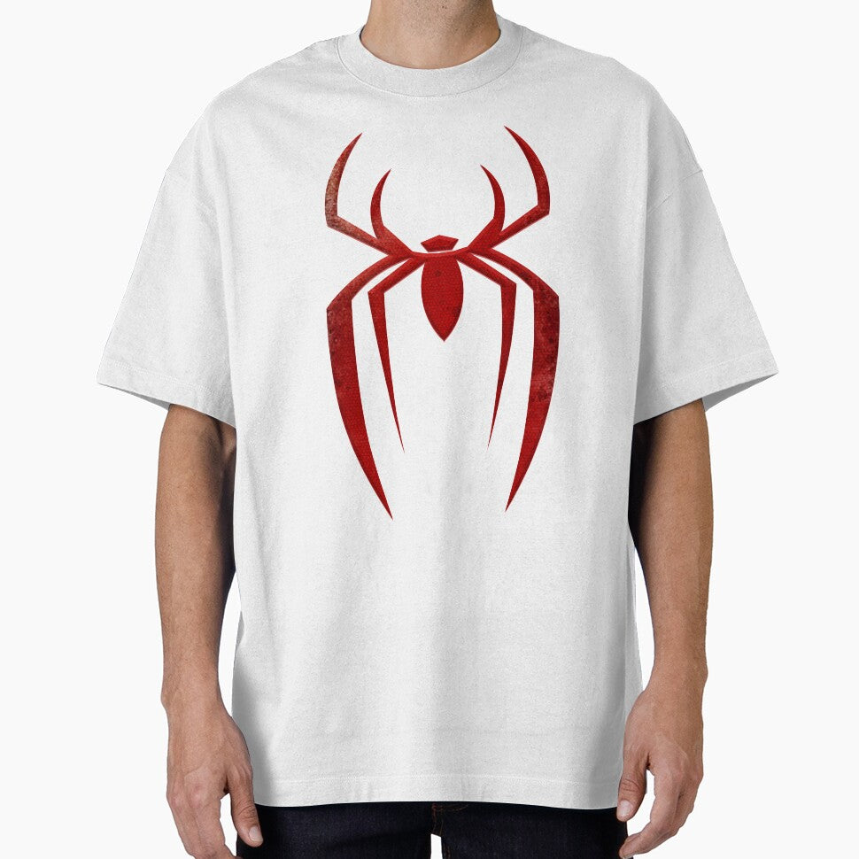 Distressed Spider Emblem | Red Grunge Arachnid Symbol Graphic Graphic T-Shirt