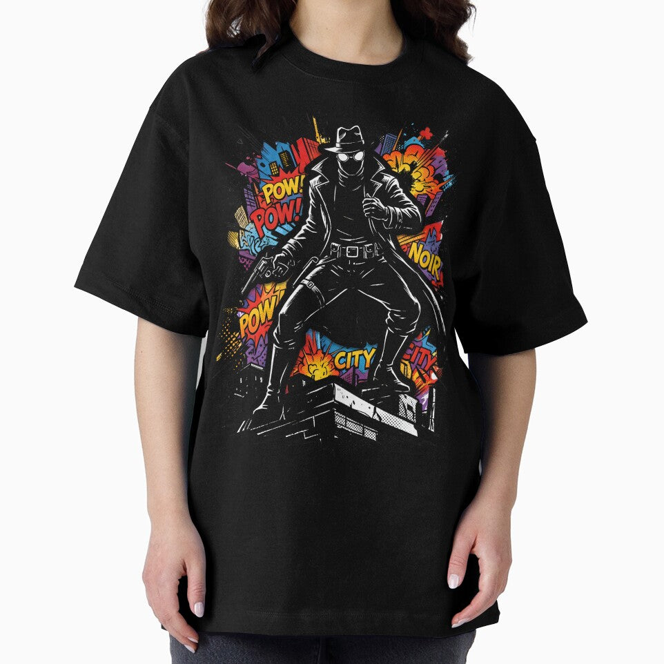 Brooding Noir But Make It Colorful Retro Style Tee