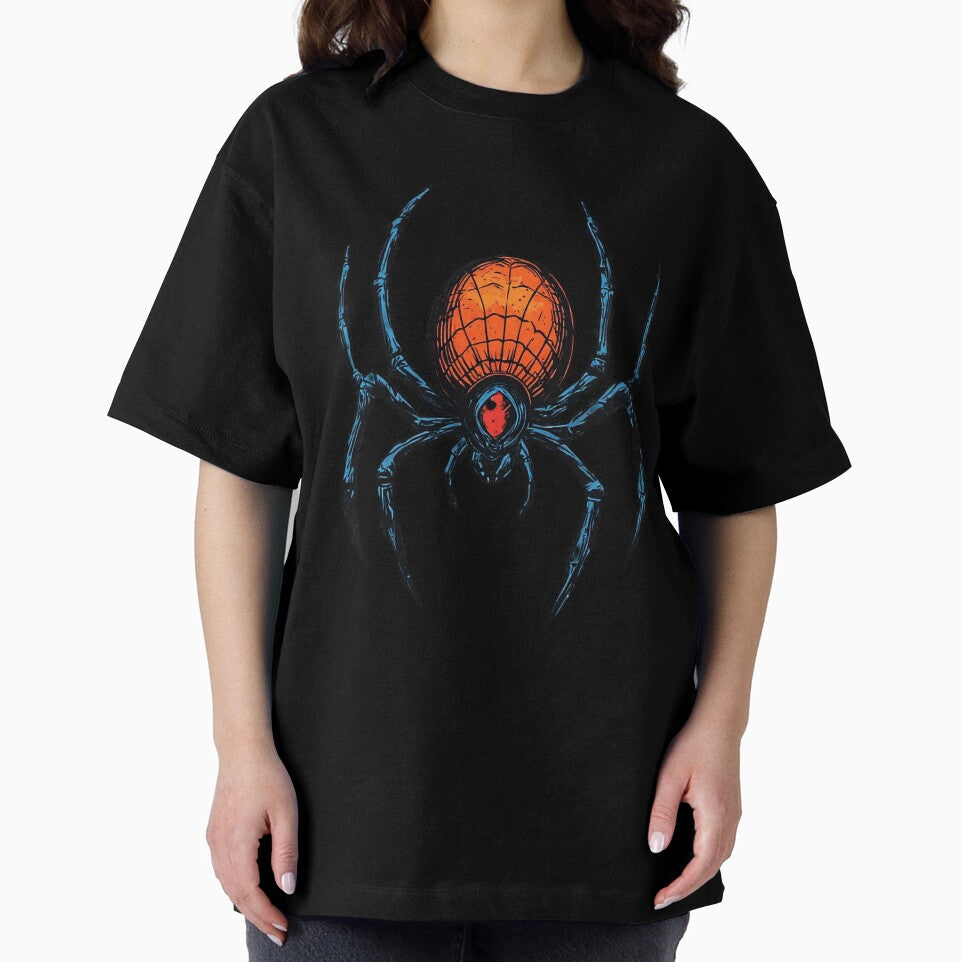 Bold Neo-Noir Spider Vintage-Inspired T-Shirt