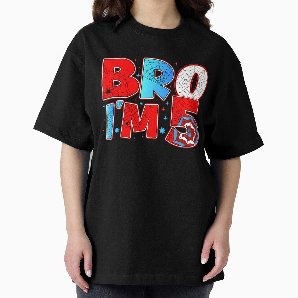 Bro Im 5 Spider Theme Party Birthday Boy 5Th Years Old Kids Classic Graphic Shirt