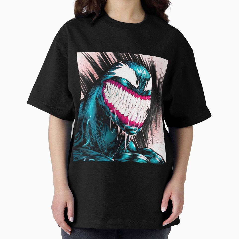 Blue Black Carnage Casual Print T-Shirt