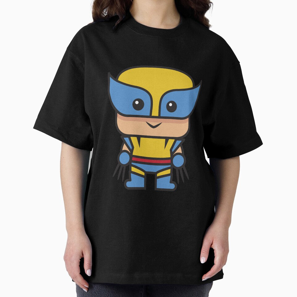 Cute Claw Hero Chibi ÿ Kawaii Mutant Superhero Cartoon | Minimal Comic Style Design Casual Print T-Shirt