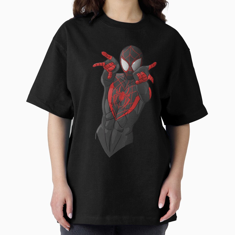 Black Spiderman Retro Style Tee