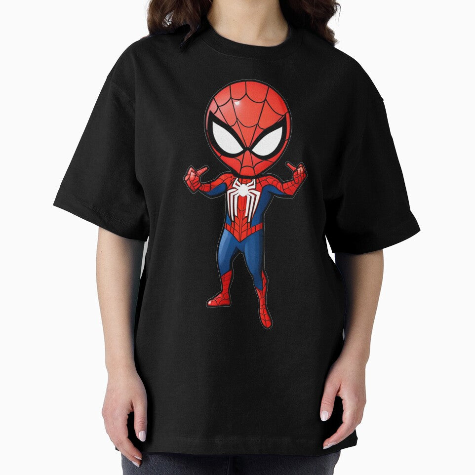Chibi Spidey Flipping the Bird Classic Graphic Shirt