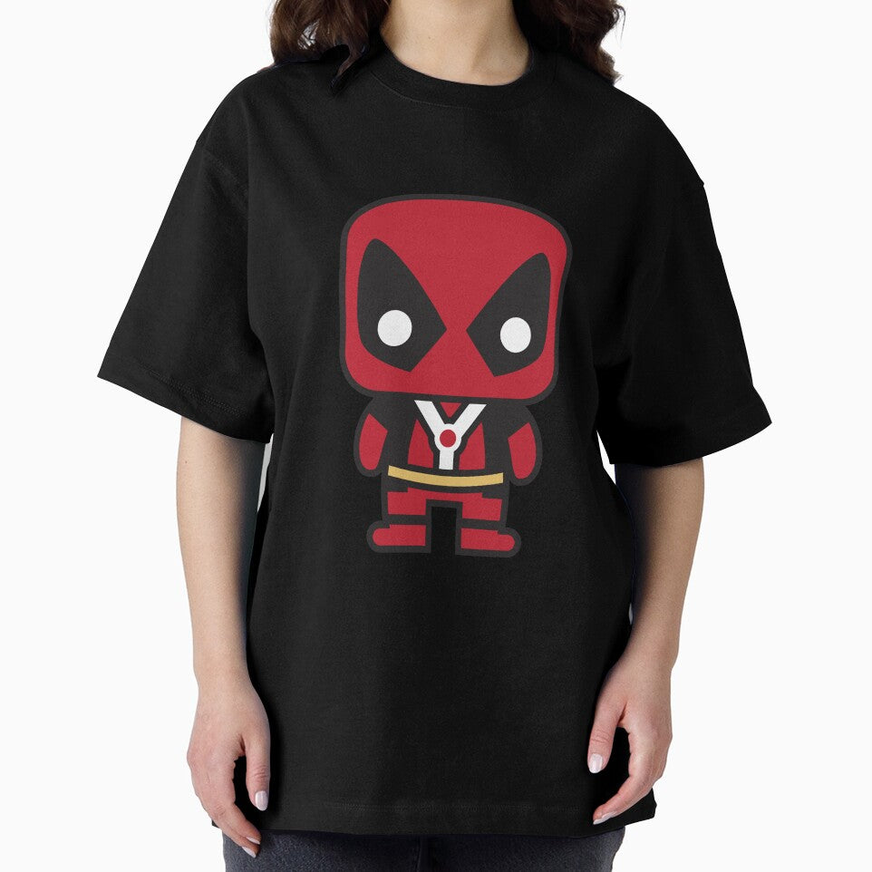 Cute Anti Hero Chibi ÿ Kawaii Masked Mercenary Cartoon | Funny Superhero Style Design Classic Graphic Shirt