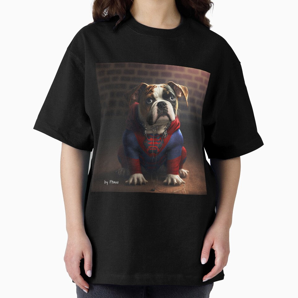 Cute dog wearing a spiderman costume - bulldog spiderman Vintage-Inspired T-Shirt