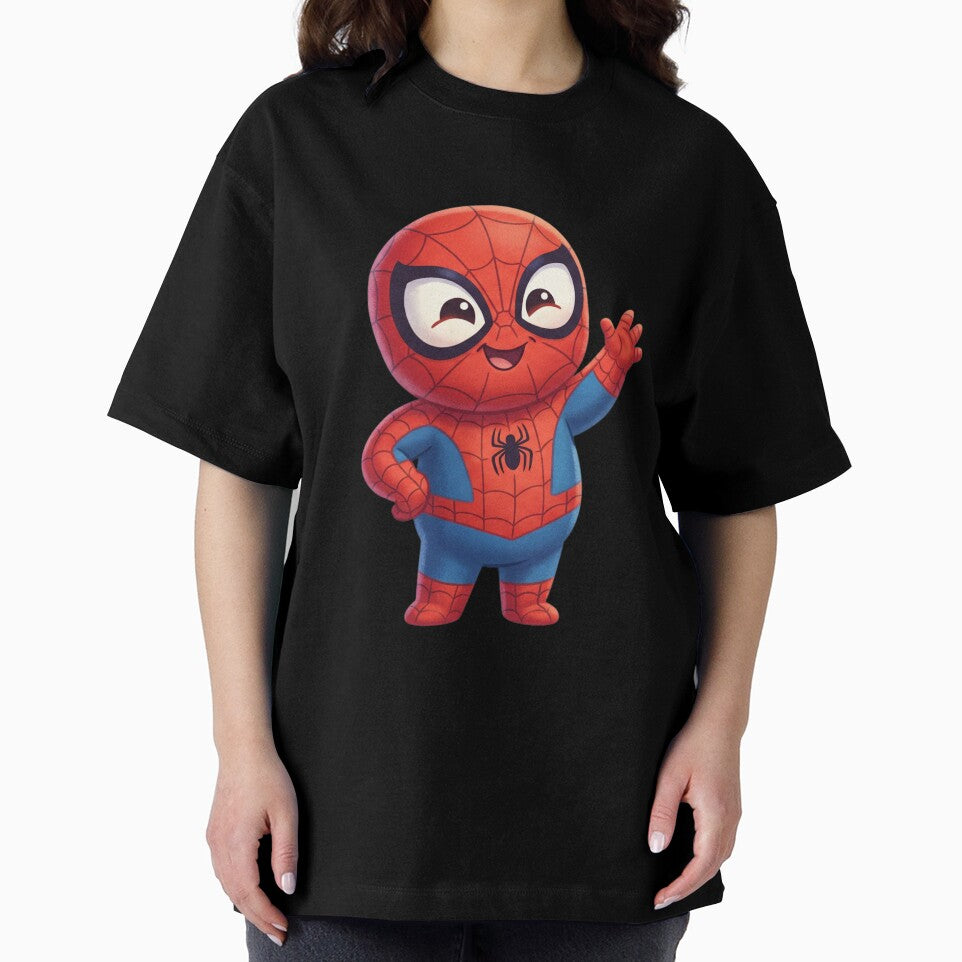 Cute Web Hero Waving | Kawaii Superhero Cartoon | Kids Friendly Character Sticker & Tee Design Vintage-Inspired T-Shirt
