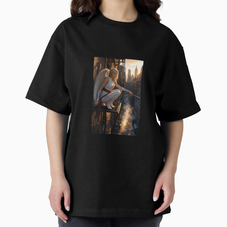 Angel in White on Spiderman Brand New Day NYC Casual Print T-Shirt