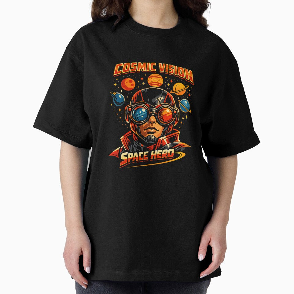 Cosmic Vision Space Hero Retro Comic Sci-Fi Vintage Art Vintage-Inspired T-Shirt
