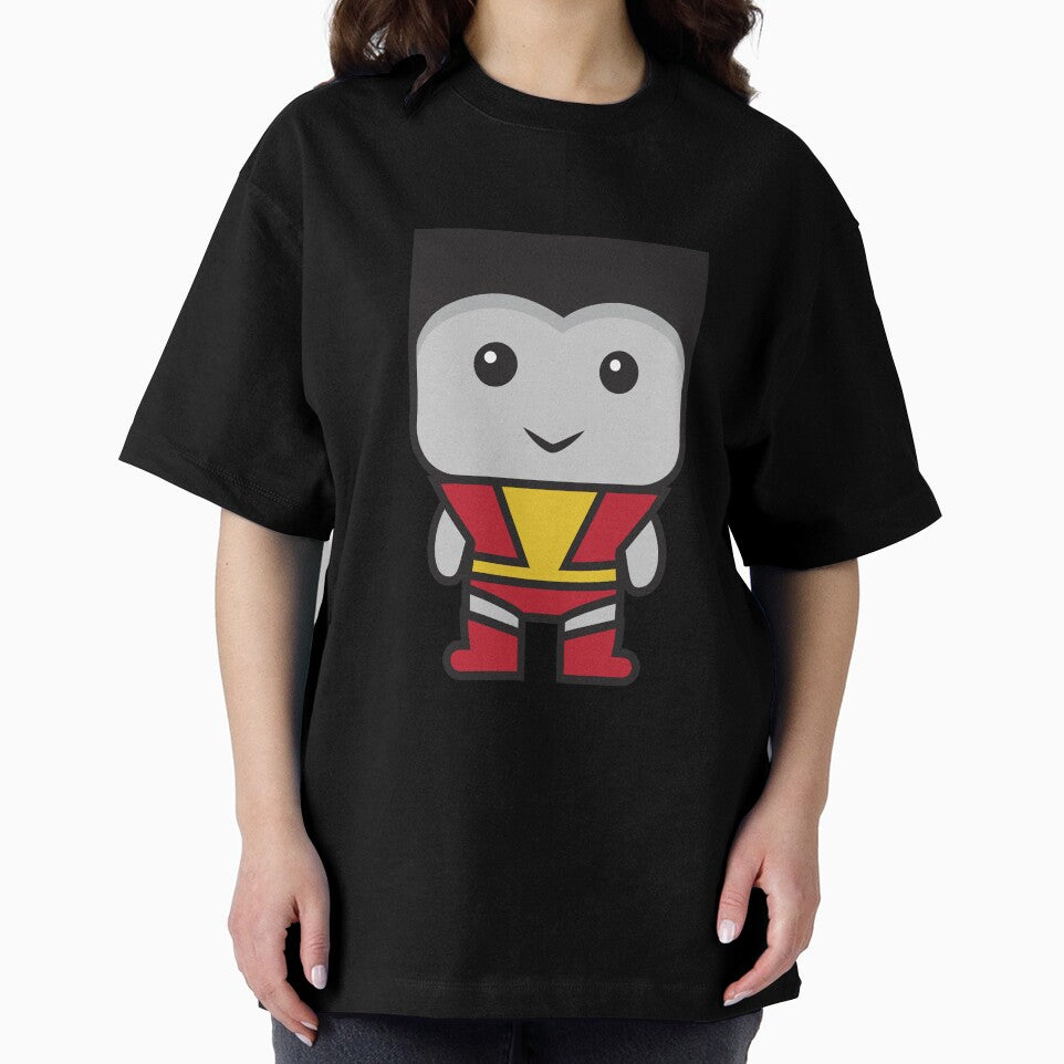 Cute Colossus X-Men Chibi Sticker | Marvel Superhero Cartoon Character Casual Print T-Shirt