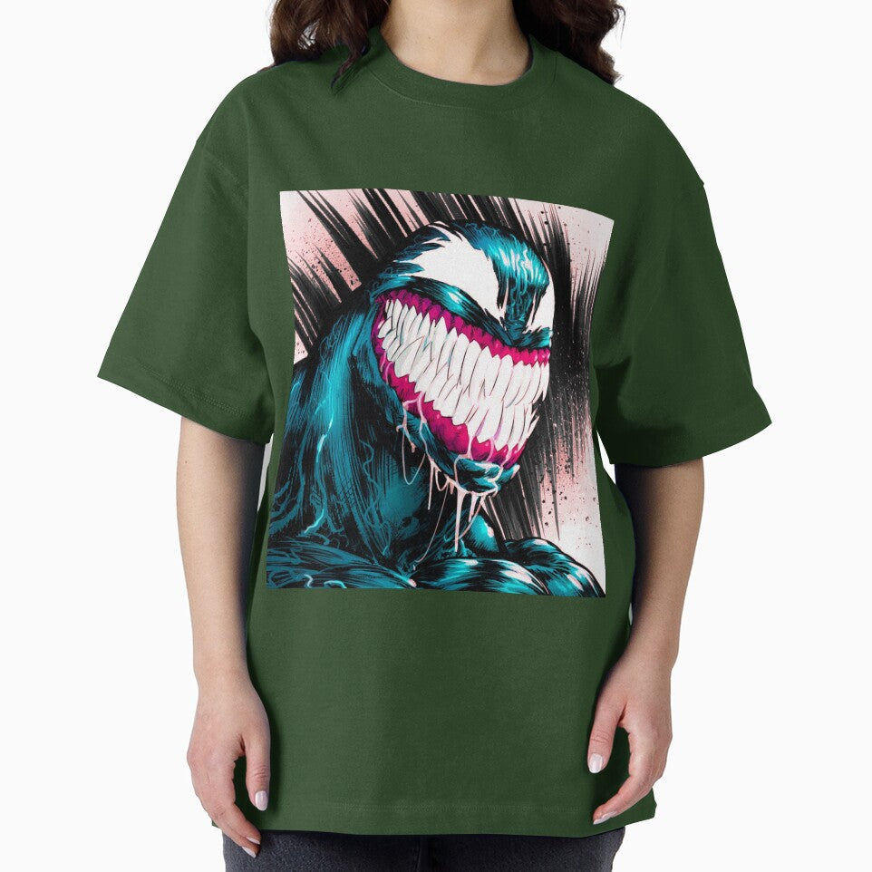 Blue Black Carnage Casual Print T-Shirt