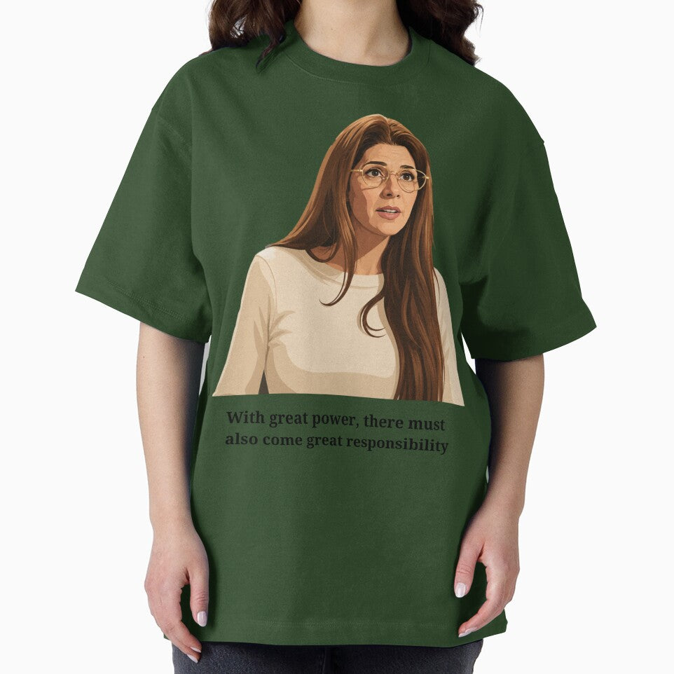 Aunt May spiderman inspired vector art | Inspirational Responsibility Typography | Comic Inspired Design Vintage-Inspired T-Shirt