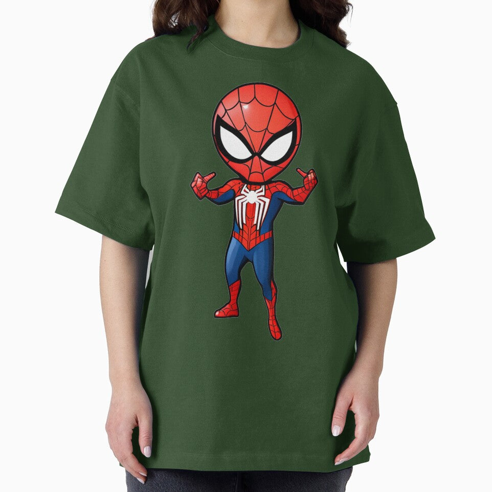 Chibi Spidey Flipping the Bird Classic Graphic Shirt