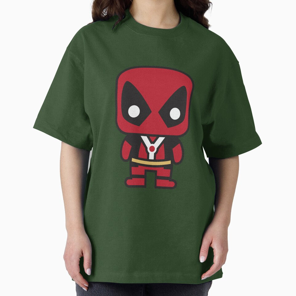 Cute Anti Hero Chibi ÿ Kawaii Masked Mercenary Cartoon | Funny Superhero Style Design Classic Graphic Shirt