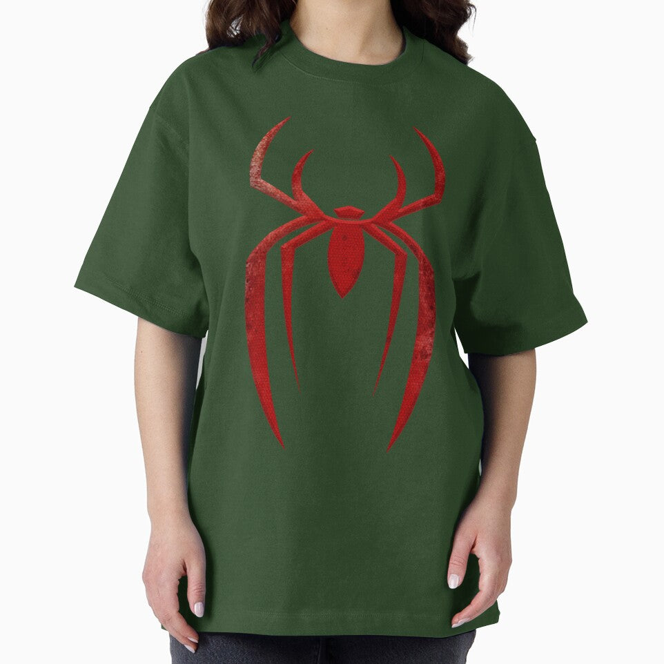 Distressed Spider Emblem | Red Grunge Arachnid Symbol Graphic Graphic T-Shirt