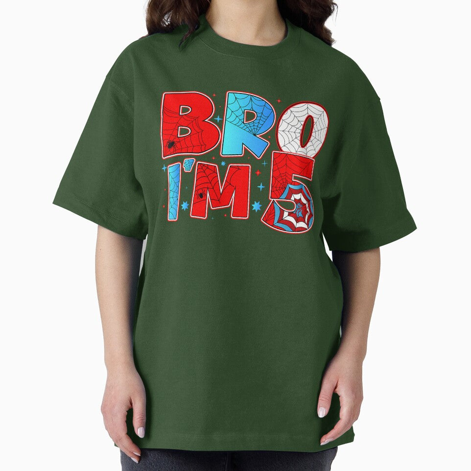 Bro Im 5 Spider Theme Party Birthday Boy 5Th Years Old Kids Classic Graphic Shirt