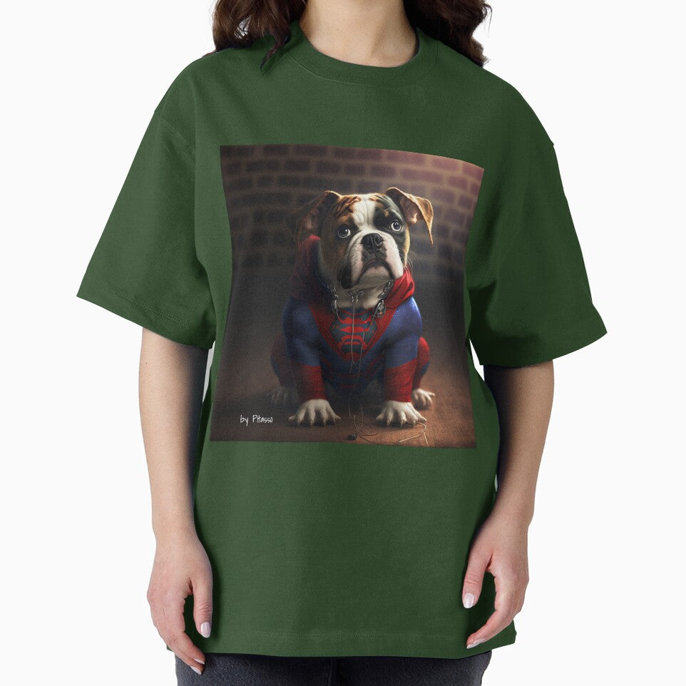 Cute dog wearing a spiderman costume - bulldog spiderman Vintage-Inspired T-Shirt