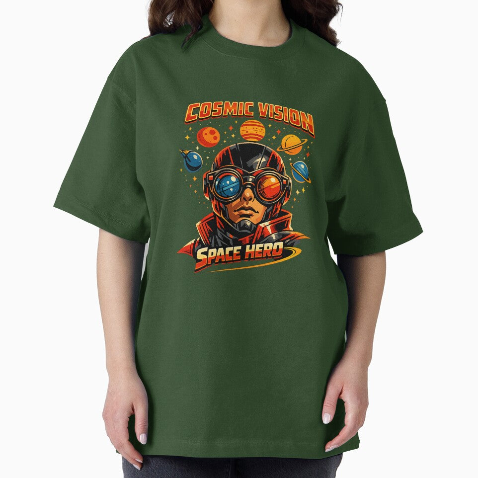 Cosmic Vision Space Hero Retro Comic Sci-Fi Vintage Art Vintage-Inspired T-Shirt