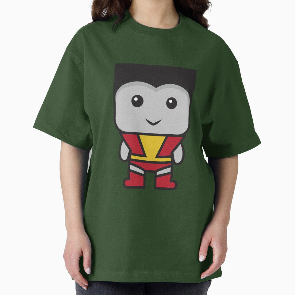 Cute Colossus X-Men Chibi Sticker | Marvel Superhero Cartoon Character Casual Print T-Shirt