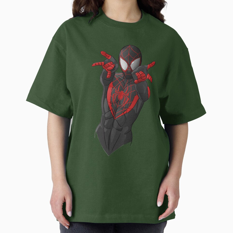 Black Spiderman Retro Style Tee