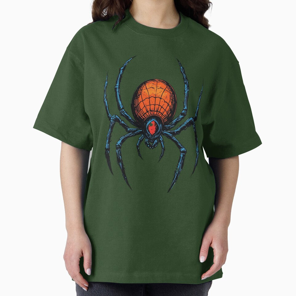 Bold Neo-Noir Spider Vintage-Inspired T-Shirt
