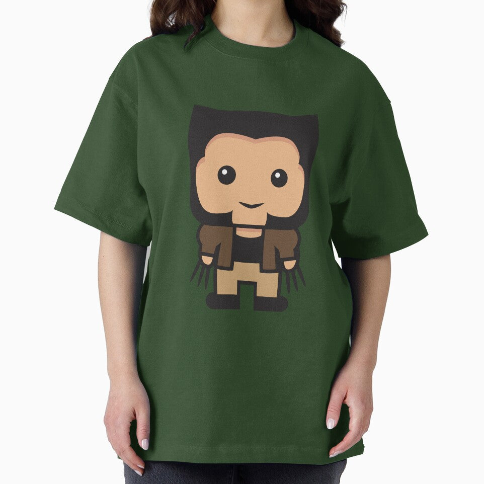 Cute Clawed Mutant Hero Chibi Sticker | Cartoon Comic Characte | Minimal Comic Style Design Everyday Graphic Tee