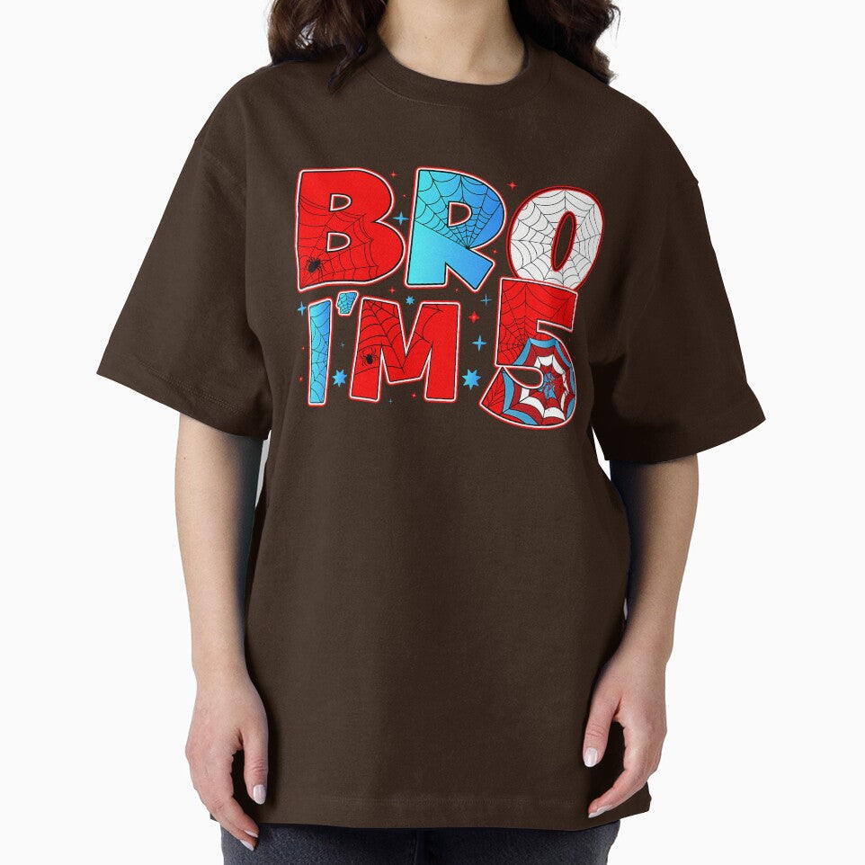 Bro Im 5 Spider Theme Party Birthday Boy 5Th Years Old Kids Classic Graphic Shirt