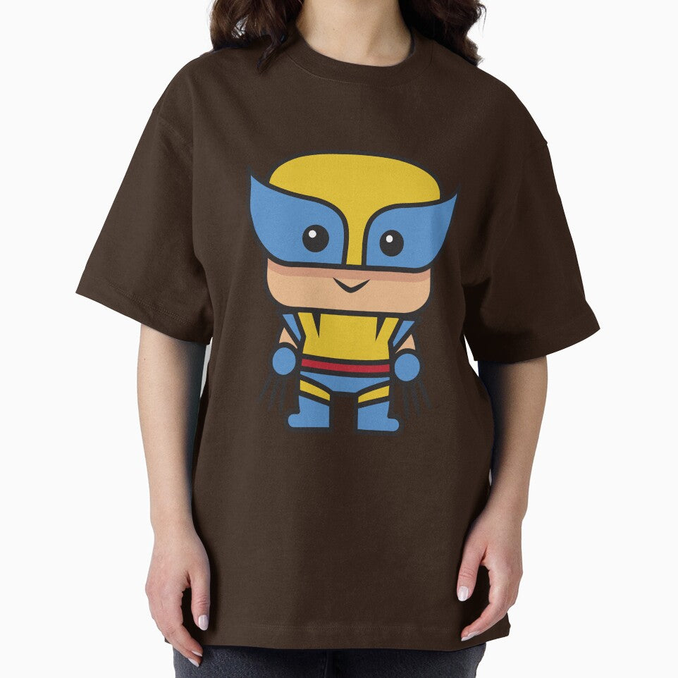 Cute Claw Hero Chibi ÿ Kawaii Mutant Superhero Cartoon | Minimal Comic Style Design Casual Print T-Shirt