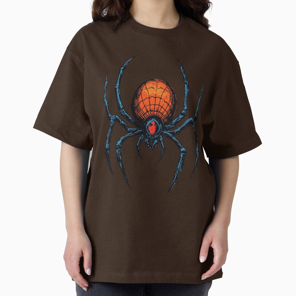 Bold Neo-Noir Spider Vintage-Inspired T-Shirt