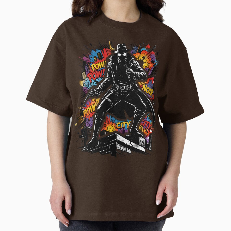 Brooding Noir But Make It Colorful Retro Style Tee