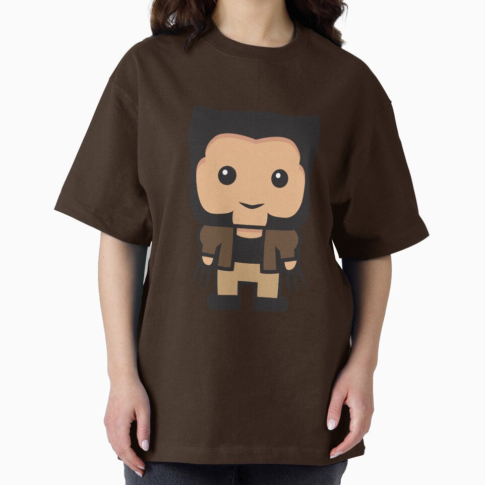 Cute Clawed Mutant Hero Chibi Sticker | Cartoon Comic Characte | Minimal Comic Style Design Everyday Graphic Tee