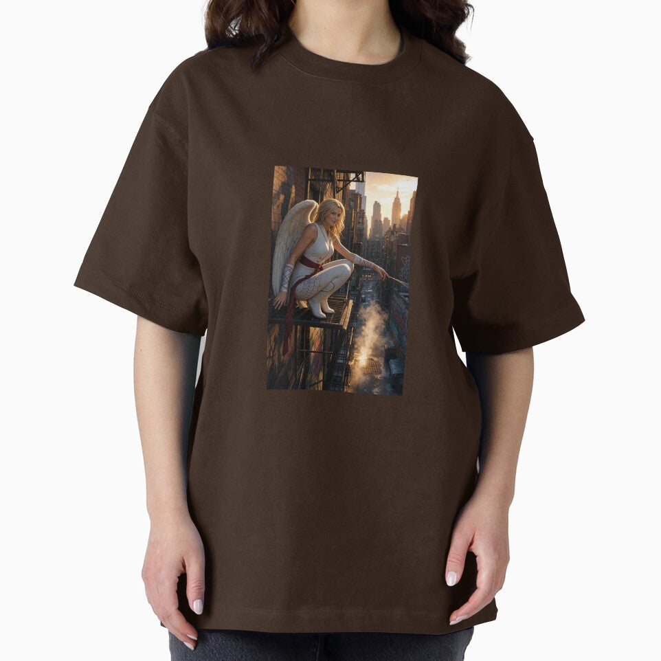 Angel in White on Spiderman Brand New Day NYC Casual Print T-Shirt