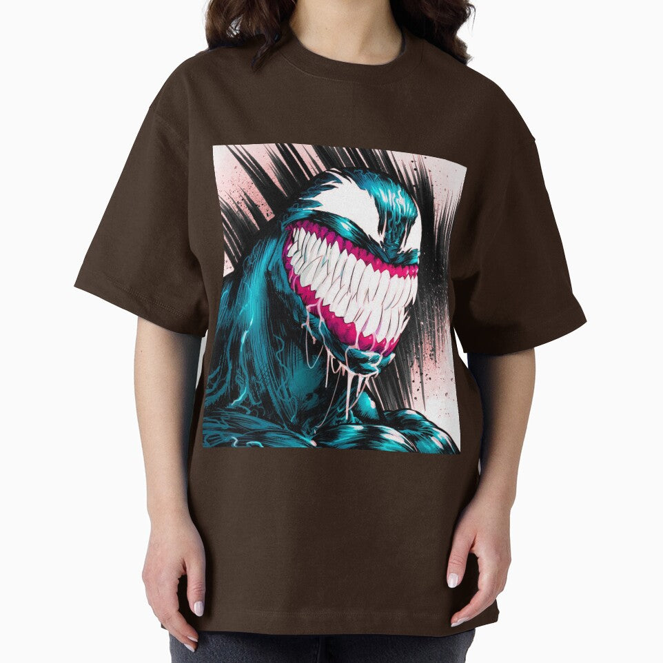 Blue Black Carnage Casual Print T-Shirt