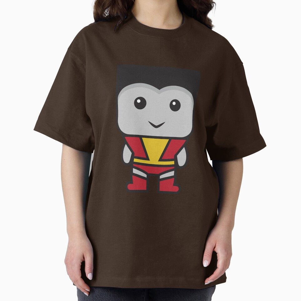 Cute Colossus X-Men Chibi Sticker | Marvel Superhero Cartoon Character Casual Print T-Shirt
