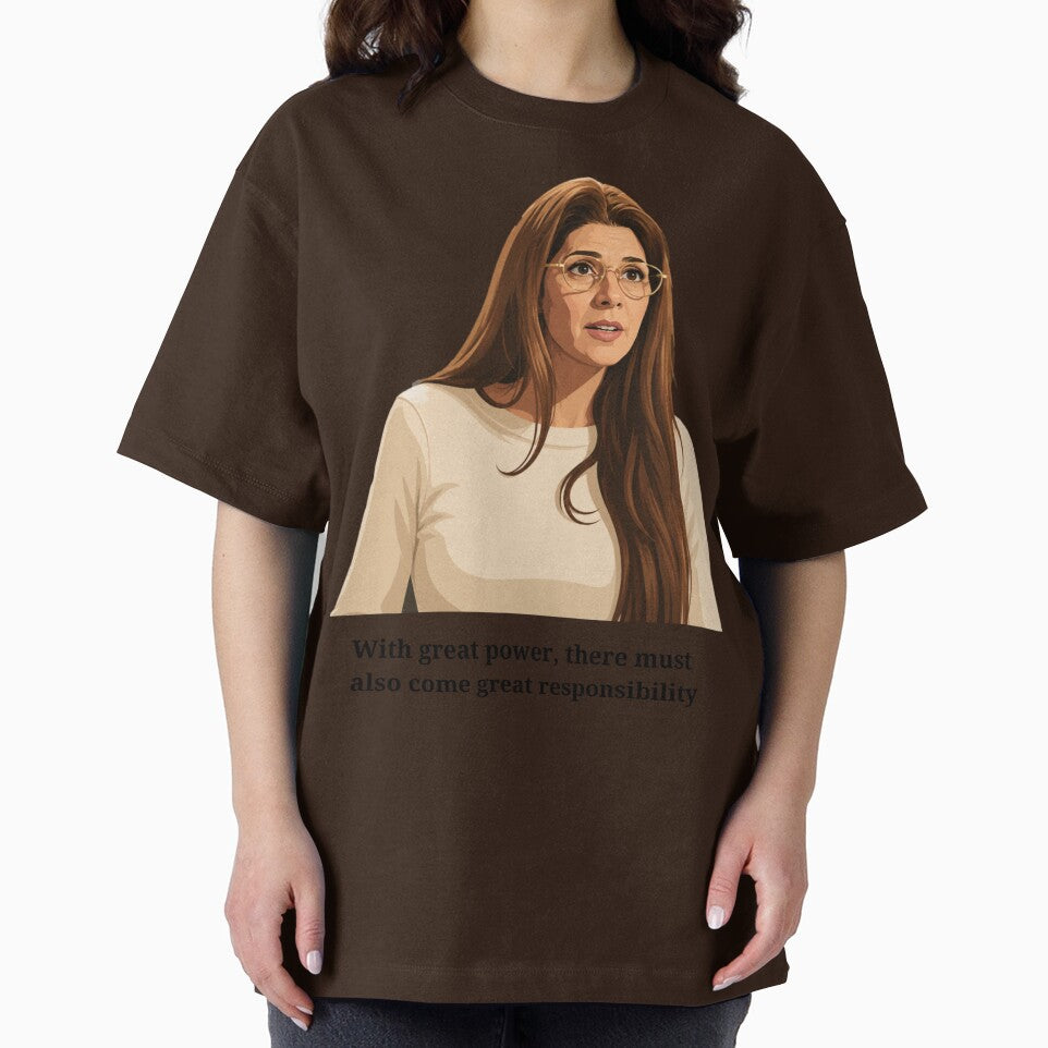 Aunt May spiderman inspired vector art | Inspirational Responsibility Typography | Comic Inspired Design Vintage-Inspired T-Shirt