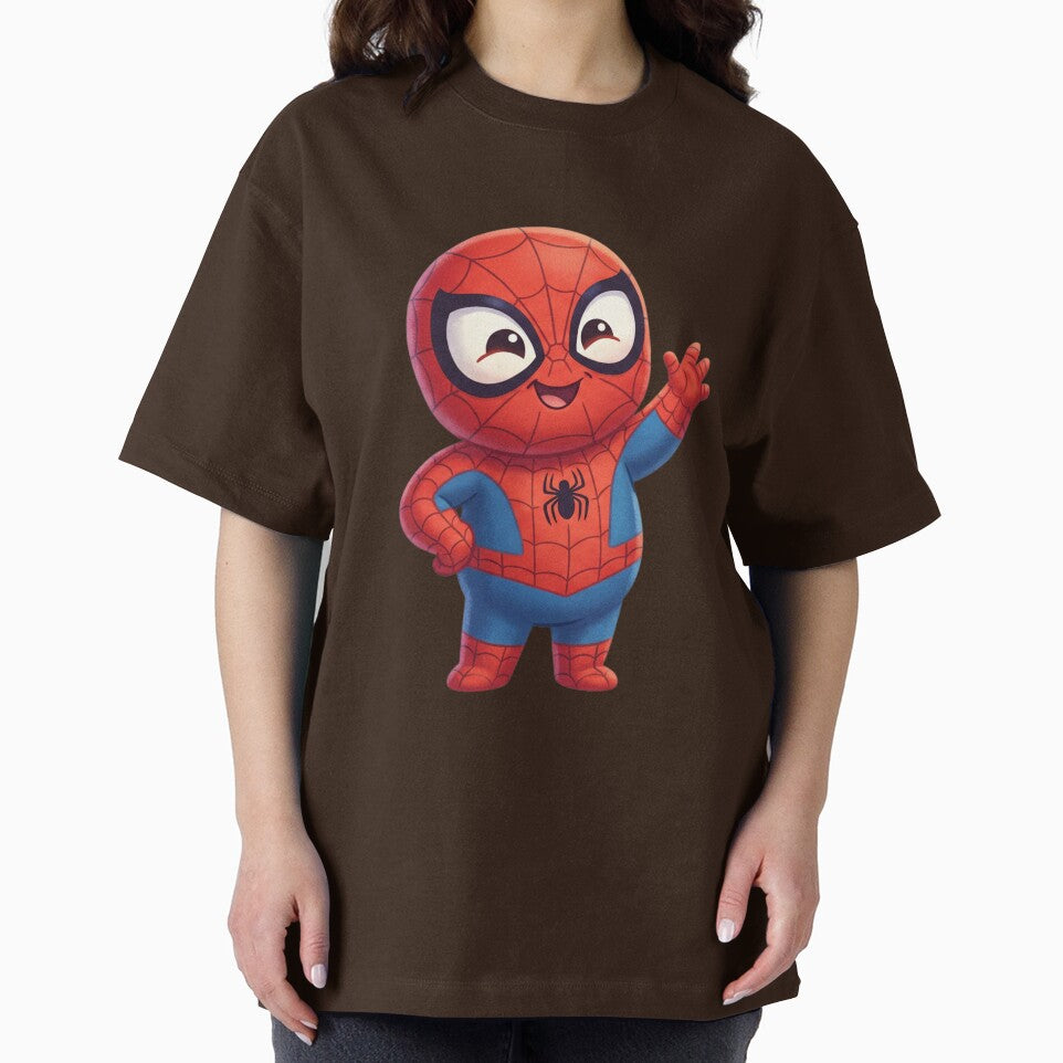 Cute Web Hero Waving | Kawaii Superhero Cartoon | Kids Friendly Character Sticker & Tee Design Vintage-Inspired T-Shirt