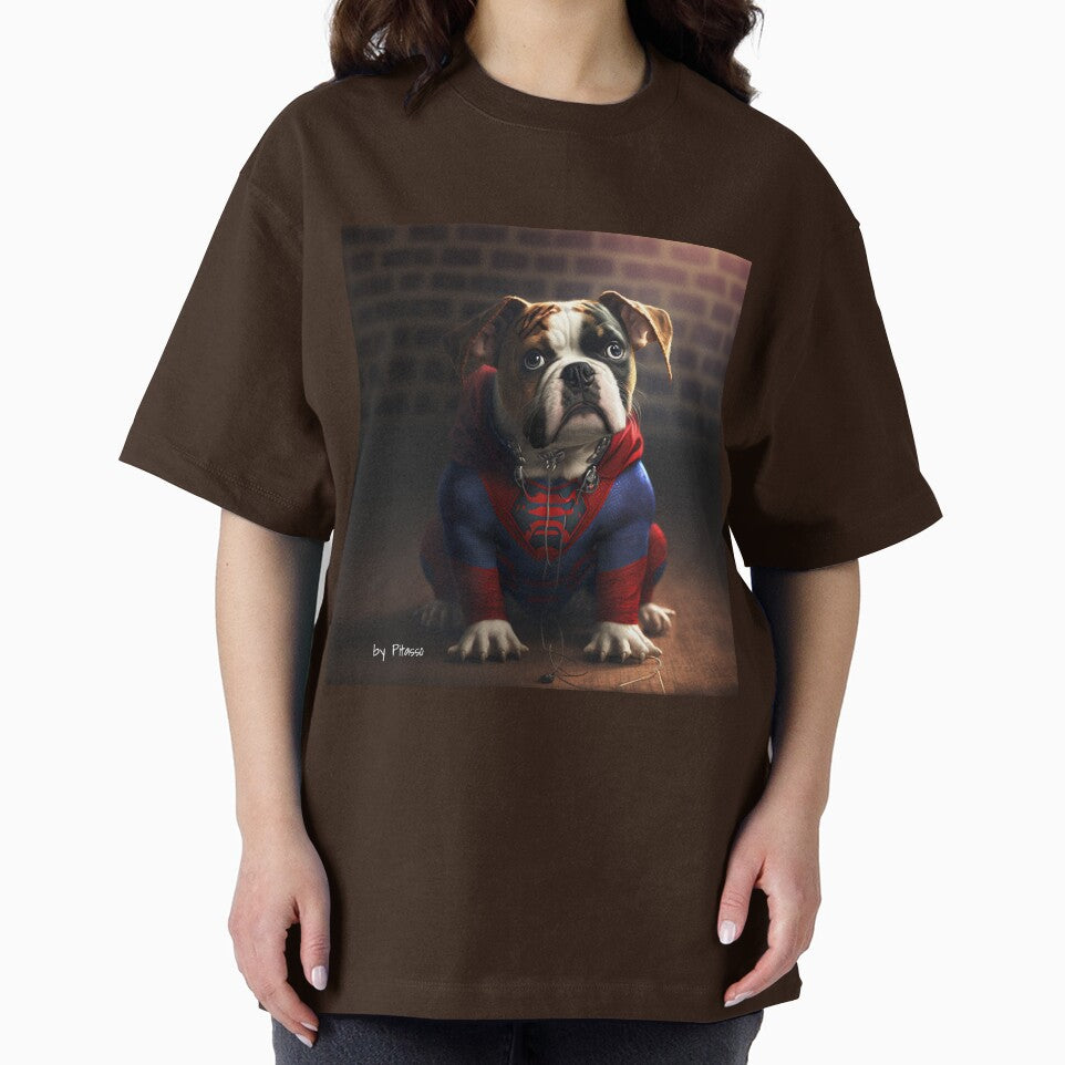 Cute dog wearing a spiderman costume - bulldog spiderman Vintage-Inspired T-Shirt
