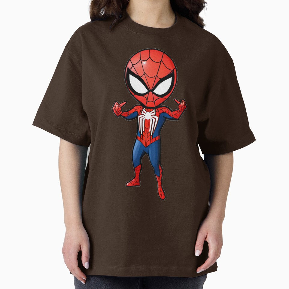 Chibi Spidey Flipping the Bird Classic Graphic Shirt