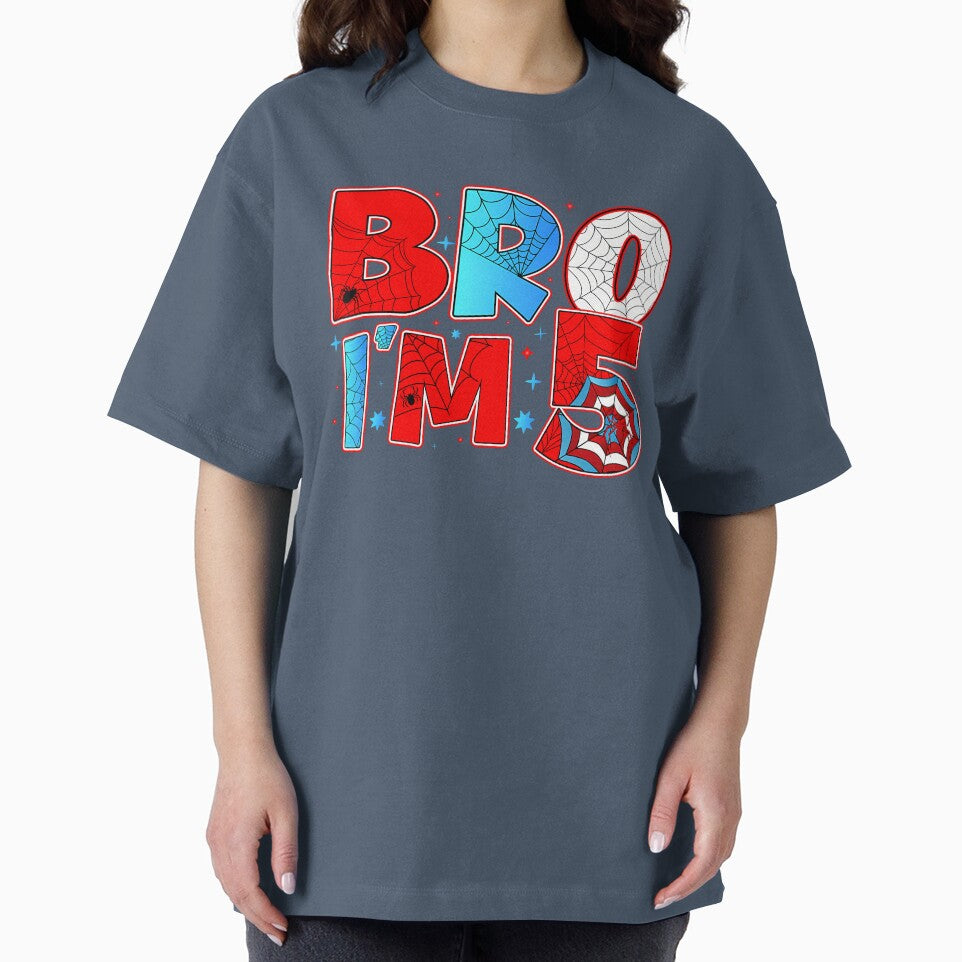 Bro Im 5 Spider Theme Party Birthday Boy 5Th Years Old Kids Classic Graphic Shirt